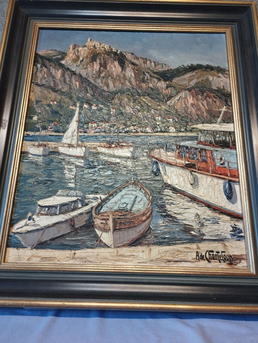 Adrien de Chanteloup (1907-1988)  huile sur toile, milieu du XXème siècle-photo-2