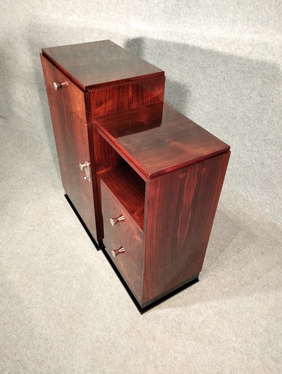 Meuble Bar Art Déco vers 1930 en Palissandre de Rio-photo-4