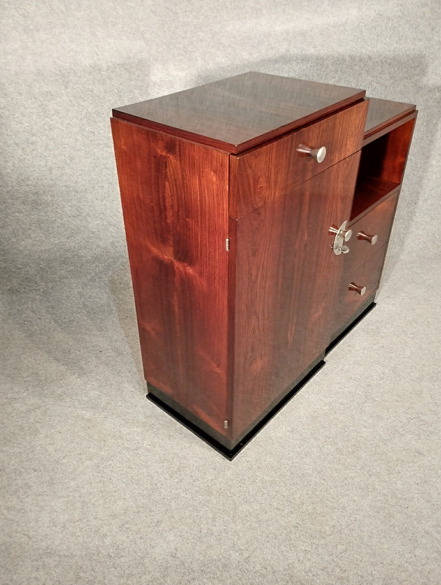 Meuble Bar Art Déco vers 1930 en Palissandre de Rio-photo-2