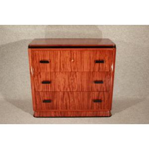 Art Deco Commode Around 1930 In Mahogany