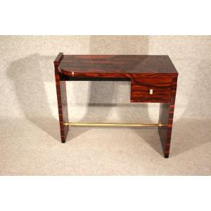 Modernist Art Deco Desk In Macassar Ebony