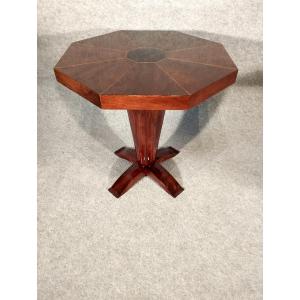 Guéridon de forme octogonale Art Déco en Noyer vers 1930