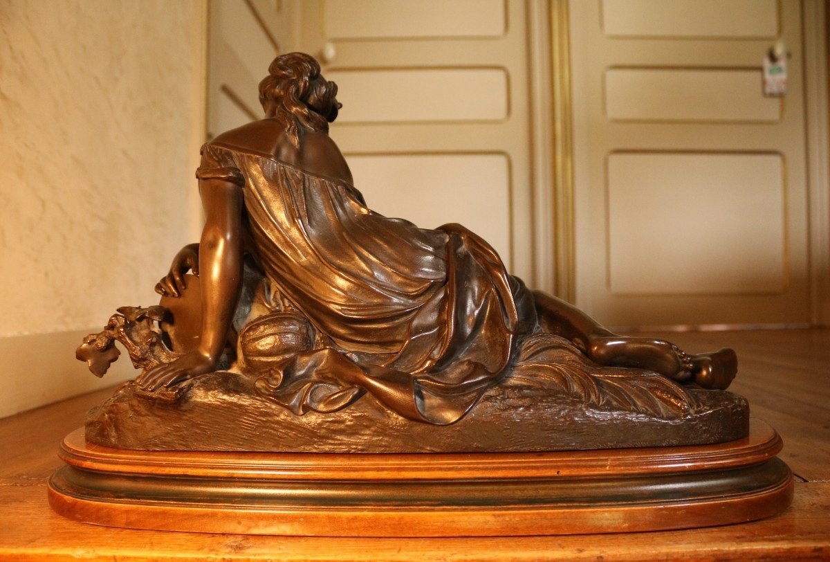 Allégorie De La Source - Sculpture En Bronze - XIXème Siècle-photo-4