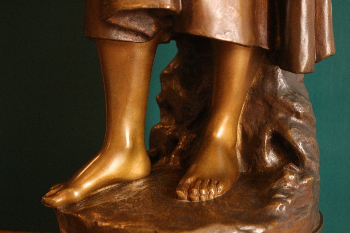 Mathurin Moreau - 19th Century Bronze Sculpture - Joan Of Arc 69cm-photo-6