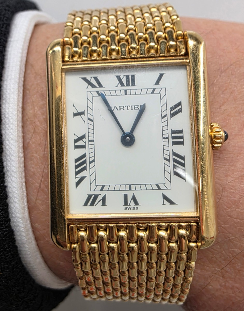 Rare & Iconic: Cartier Tank Louis Cartier "grain De Riz" - 18k Yellow Gold