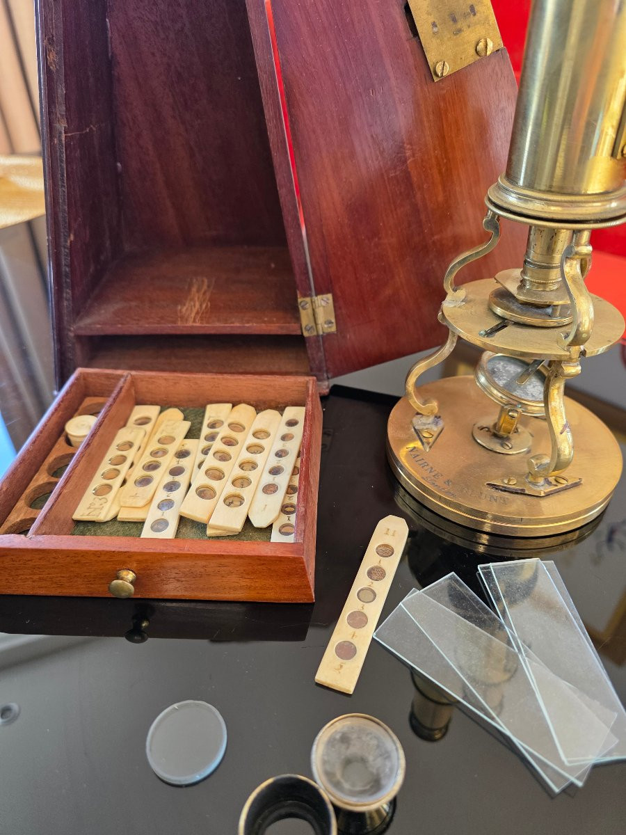 Exceptional Mahogany Travel Microscope Case, Signed Nairne & Blunt, London, Circa 1780-photo-4