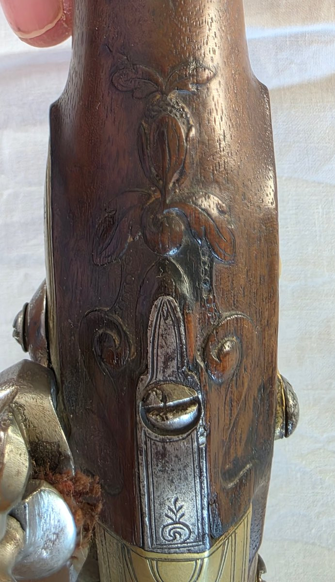 Pistolet d'Officier de Marine à Silex - Cassaignard à Nantes - Fin XVIIIe-photo-3
