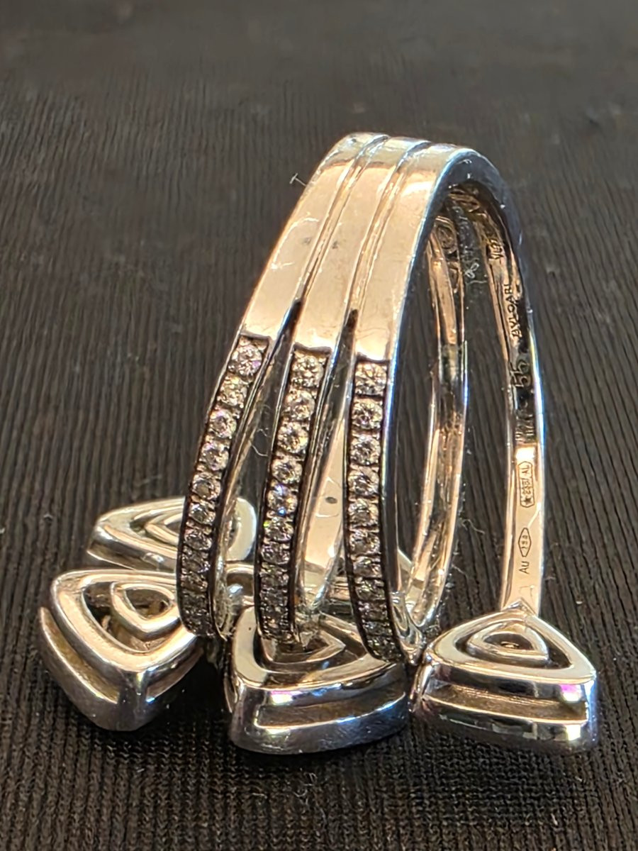 "fiorever" Ring Of The House Of Bvlgari In 18k White Gold And Diamonds-photo-4
