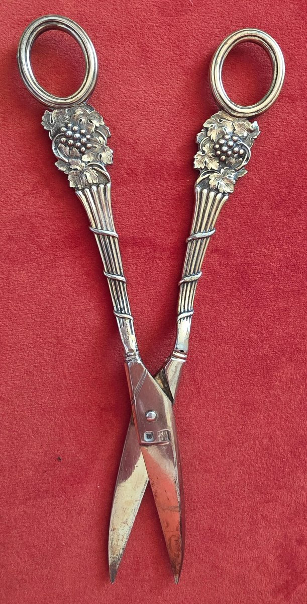 Ciseaux à raisin en argent massif – Benjamin & James Smith – Londres 1811-photo-4
