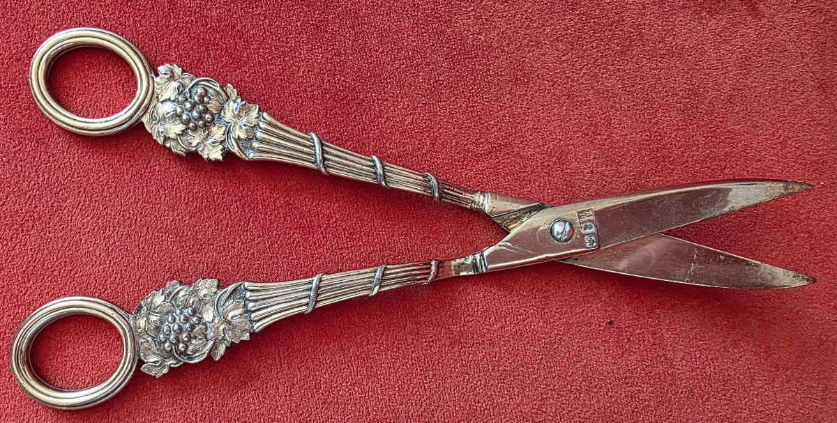 Ciseaux à raisin en argent massif – Benjamin & James Smith – Londres 1811