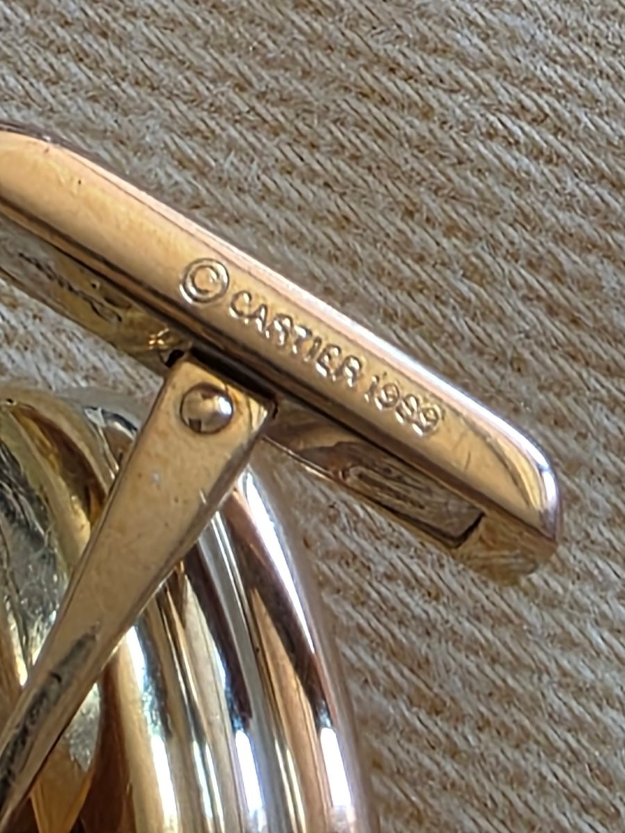 Pair Of Cartier Cufflinks, Signed By The Prestigious Maison Cartier-photo-3