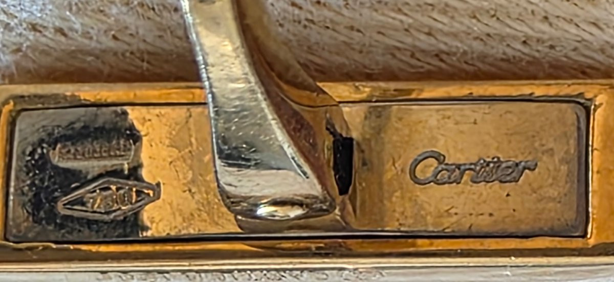 Pair Of Cartier Cufflinks, Signed By The Prestigious Maison Cartier-photo-6