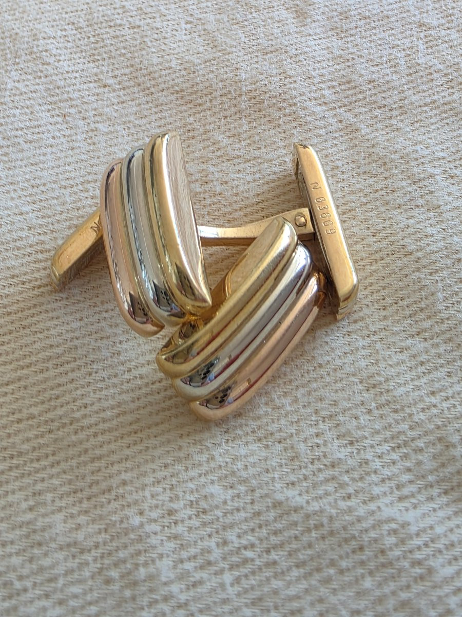 Pair Of Cartier Cufflinks, Signed By The Prestigious Maison Cartier-photo-7
