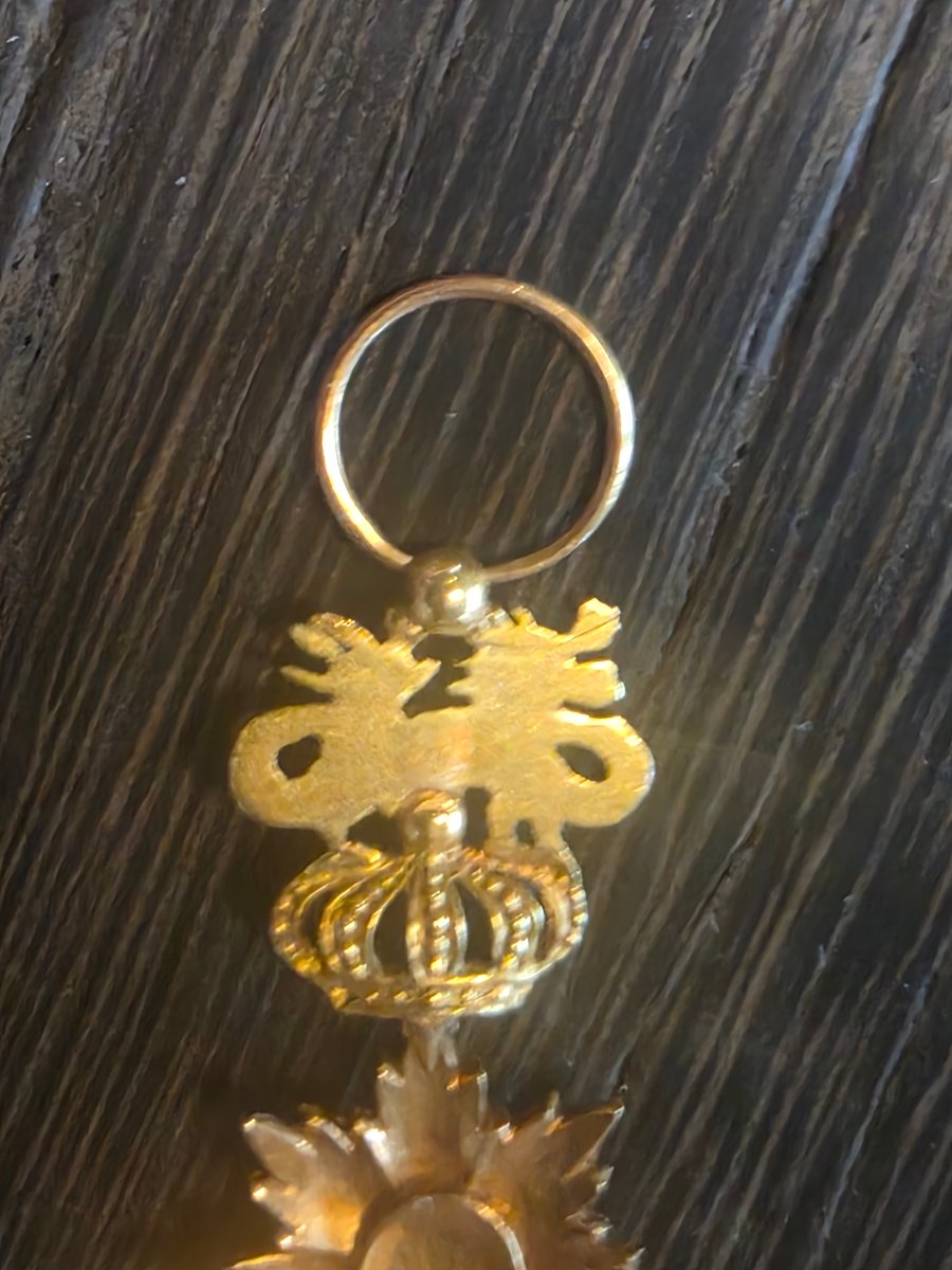 Réduction de l'Ordre Impérial du Dragon d'Annam en or - Époque coloniale-photo-6