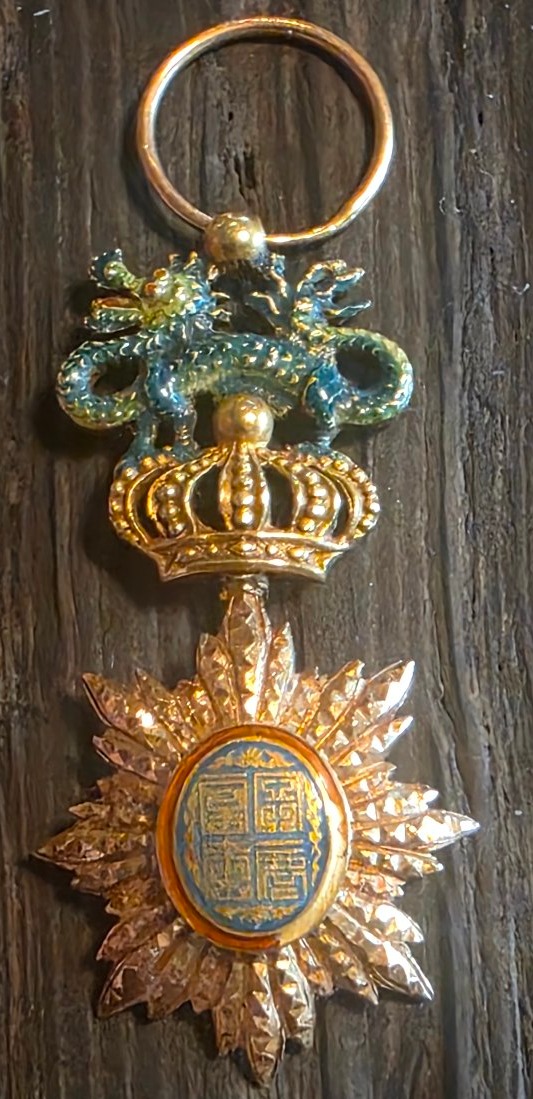 Réduction de l'Ordre Impérial du Dragon d'Annam en or - Époque coloniale