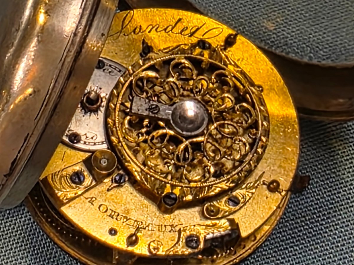 Montre de poche à coq en argent, Londet à Orvaux, vers 1840 – 106 g-photo-3