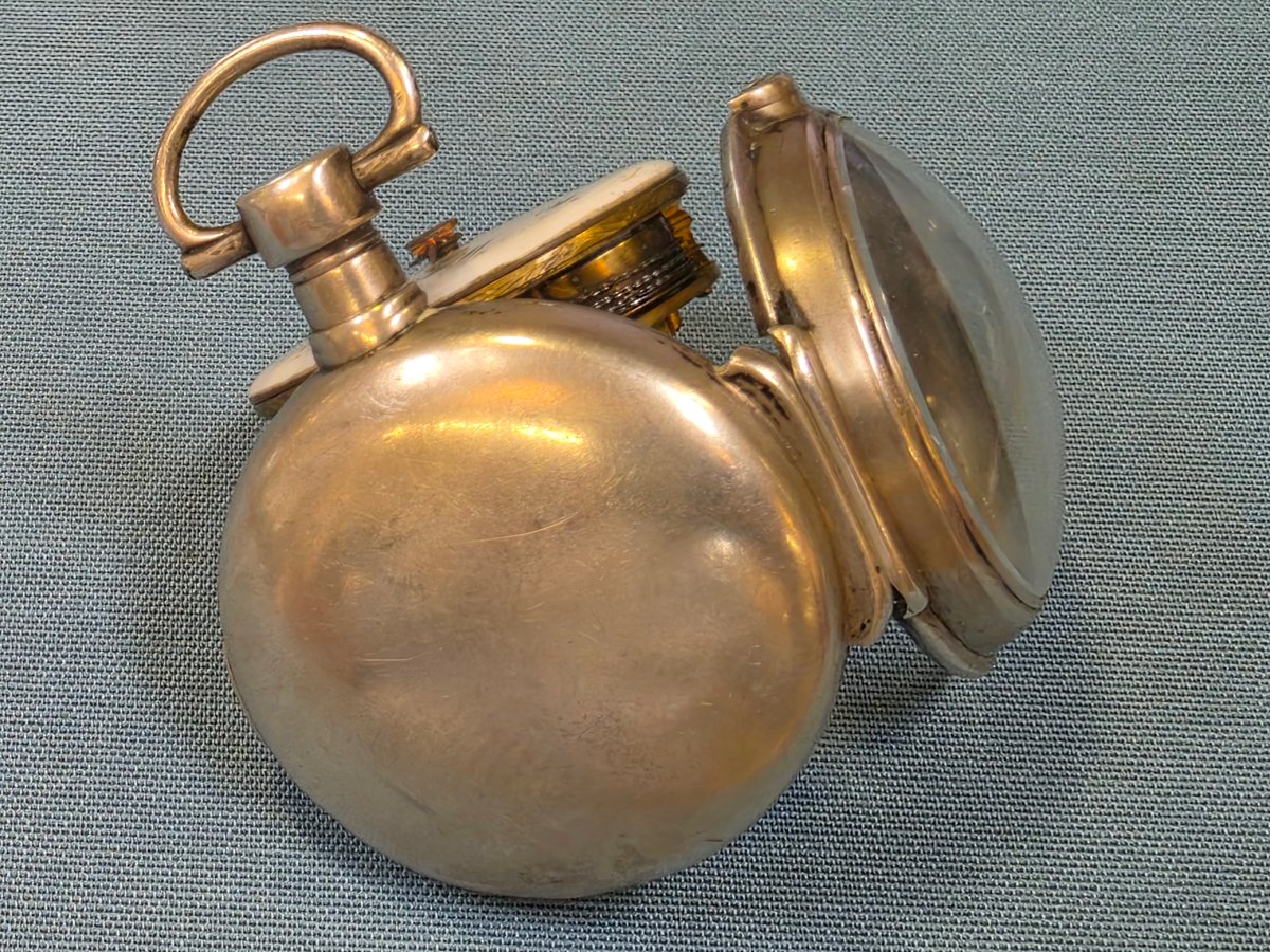 Montre de poche à coq en argent, Londet à Orvaux, vers 1840 – 106 g-photo-6