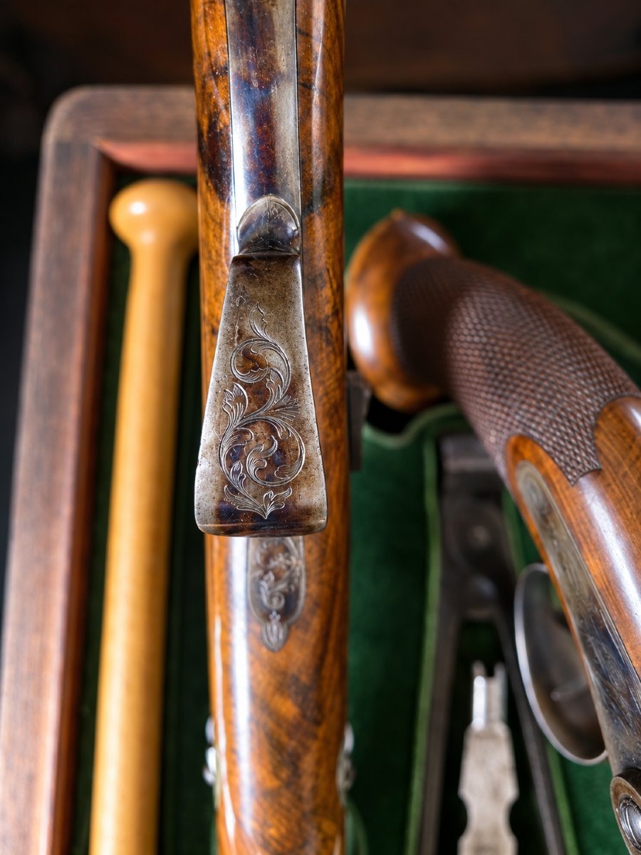 Pair Of Percussion Dueling Pistols – Paliard Vialleton Frères, Saint-étienne – 19th Century-photo-1