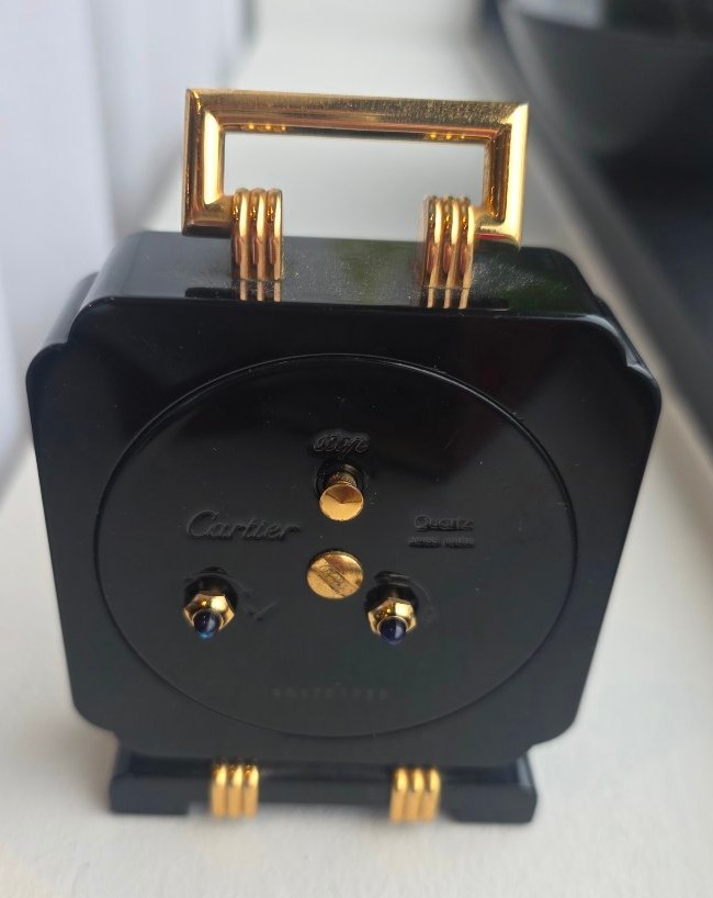 Cartier – Elegant Art Deco Travel Clock – With Certificate Of Authenticity-photo-3