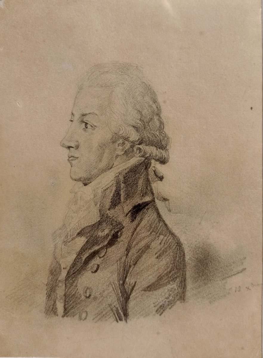 Dessin Ancien, école Française Vers 1800-photo-2