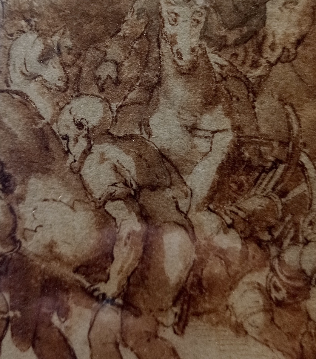 Taddeo Zuccaro (1529-1566), Roman Camp Scene, Pen And Brown Wash On Paper.-photo-2