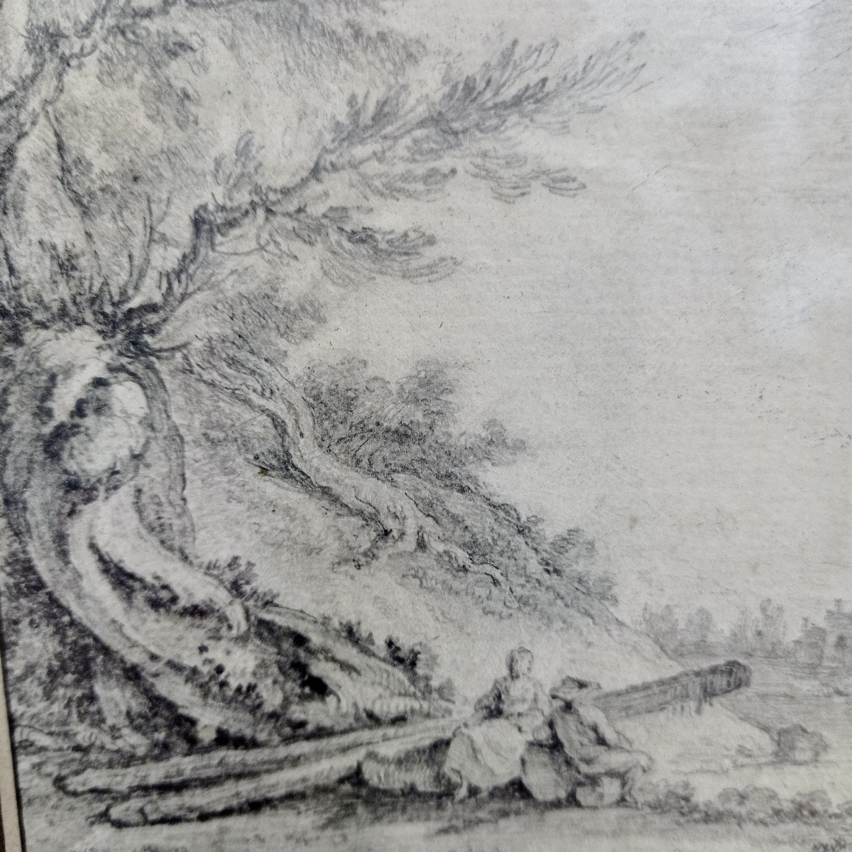 Jean Baptiste Leprince Attr. à,  Dessin 18ème Siècle.-photo-3