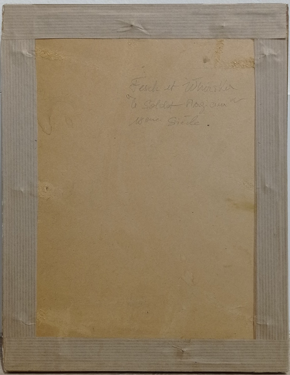 Dessin 18ème, "Le soldat Magicien", Attr. Fesch et Whirsker-photo-4