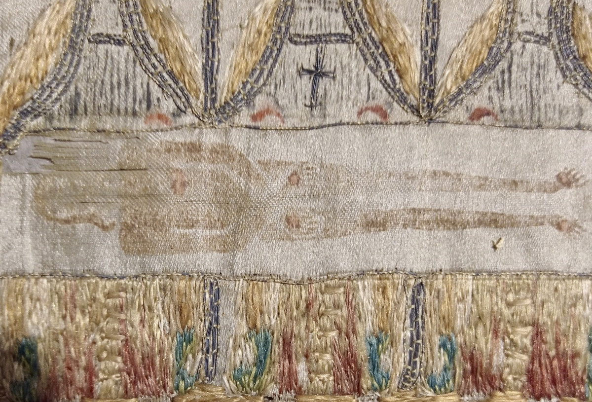 Lot Of 5 Embroideries From The Late 17th And 18th Centuries-photo-3