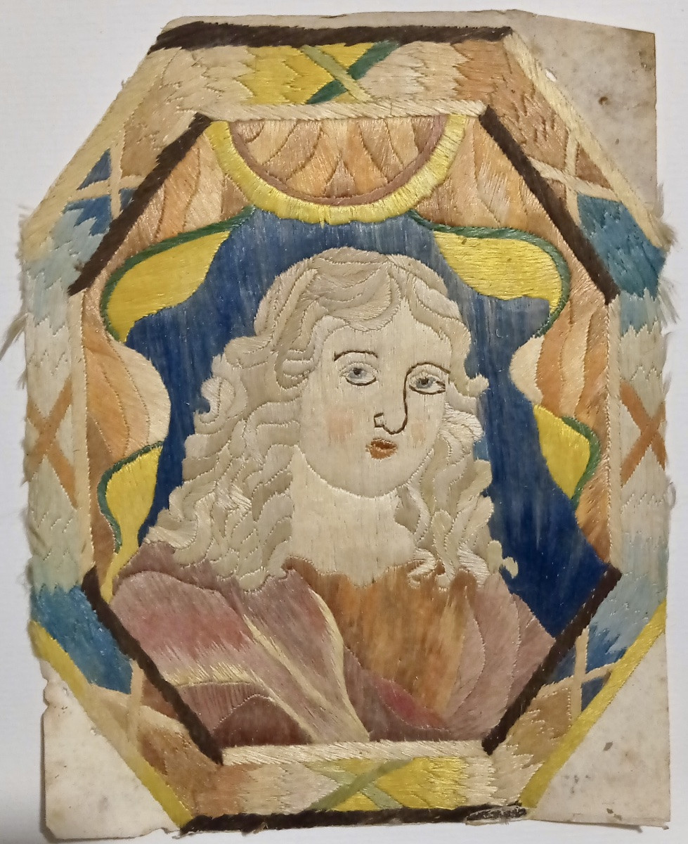 Lot Of 5 Embroideries From The Late 17th And 18th Centuries-photo-2