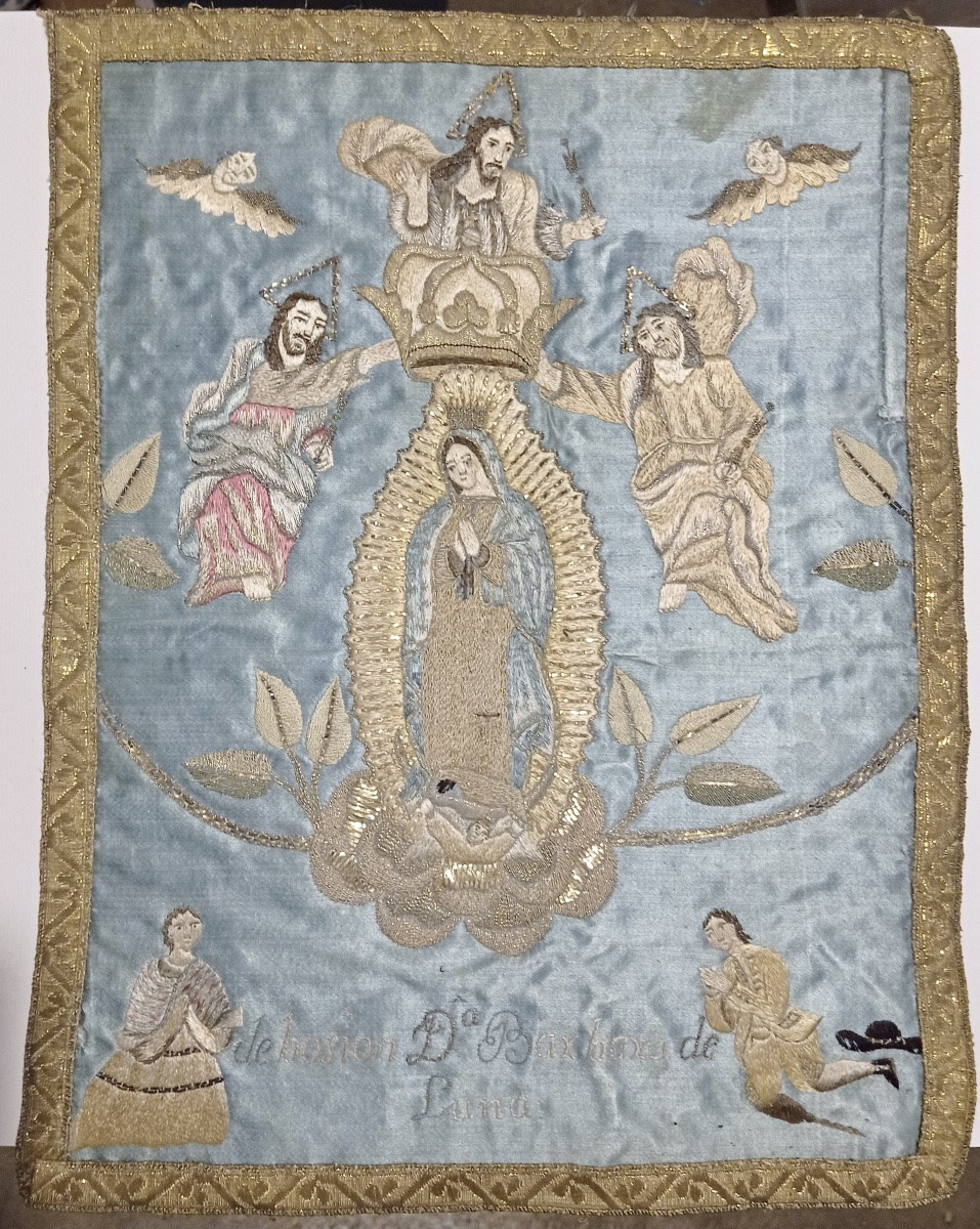 Lot Of 5 Embroideries From The Late 17th And 18th Centuries-photo-7