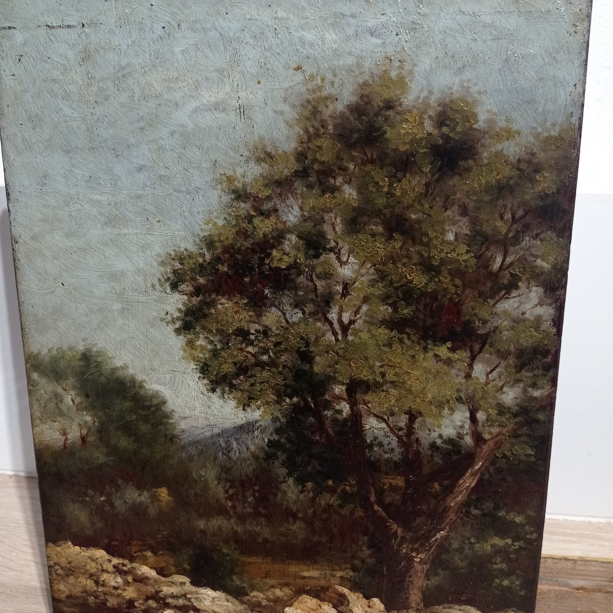 Southern Landscape, French School 19th Century, Signed Gillibert?-photo-4