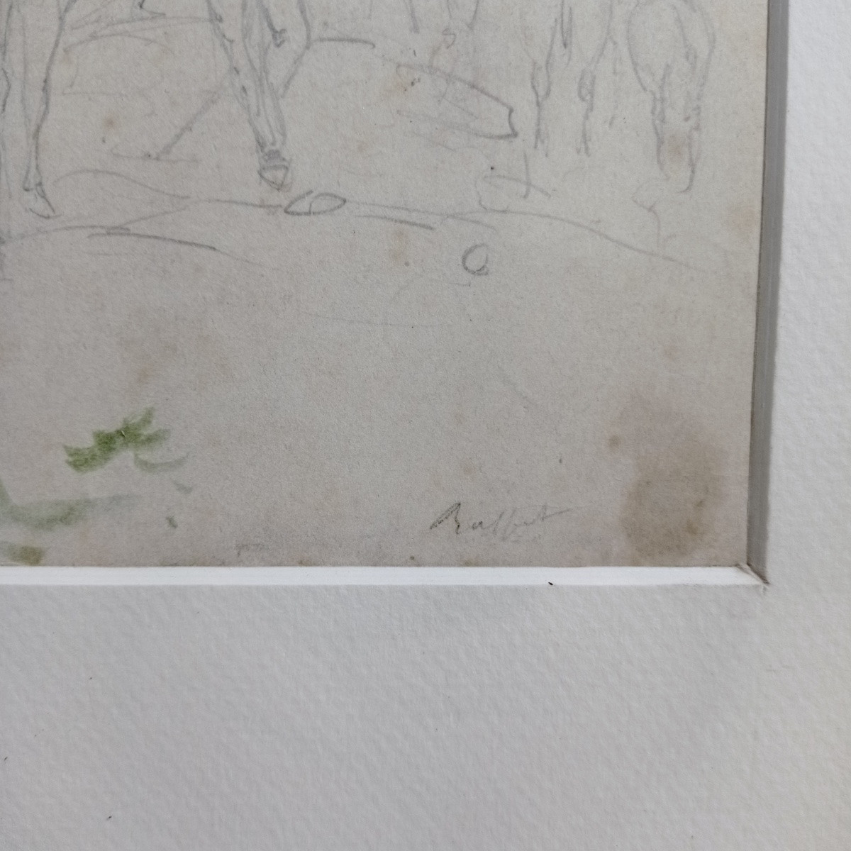 Auguste Raffet (1804-1860), Camps militaire, dessin au crayon sur papier-photo-4