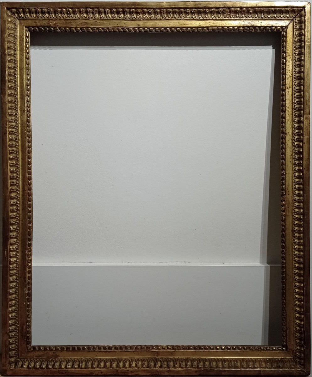 Cadre ancien 18ème Siècle , Bois Sculpté Doré, Louis XVI.