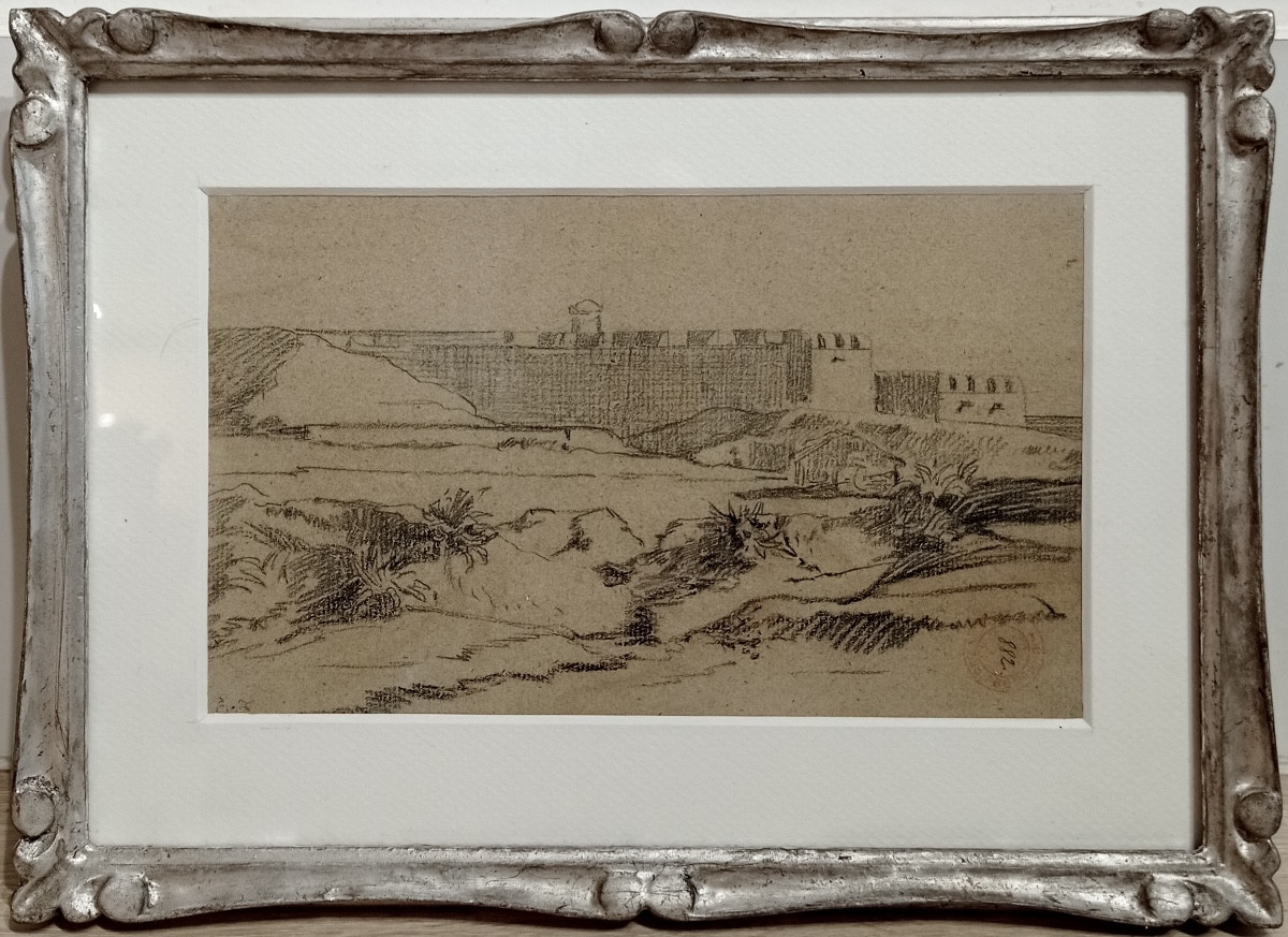 Eugène Fromentin (1820-1876), Paysage d'Afrique du Nord 