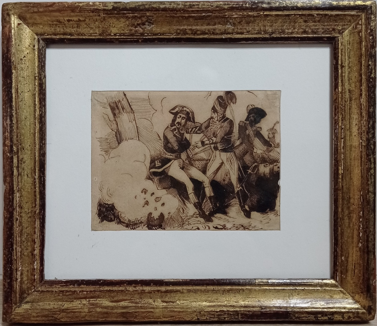 Jules Rollet, Guerres Napoléoniennes, encre sur papier 19ème siècle.