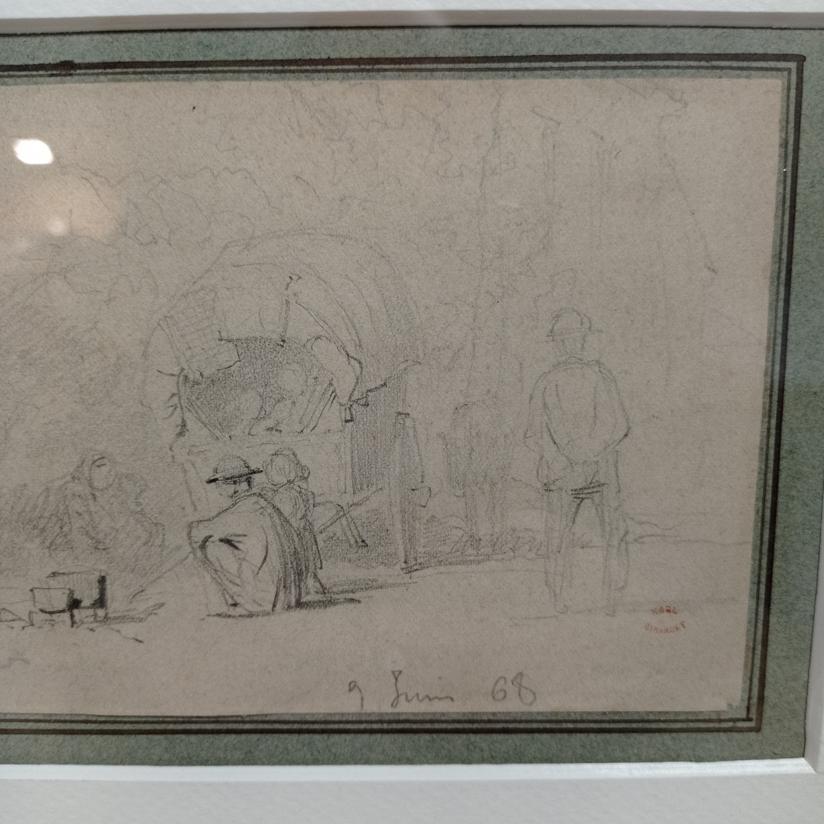Karl Girardet (1813-1871) Graphite On Paper, 19th Century.-photo-3