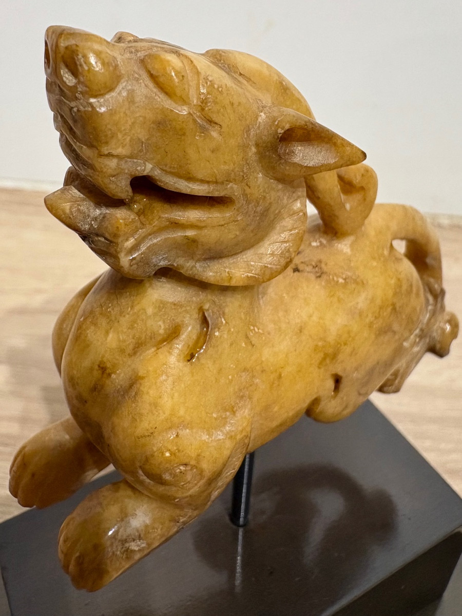 Mythical Chinese Animal, Nephrite Or Hard Stone, Ancient 