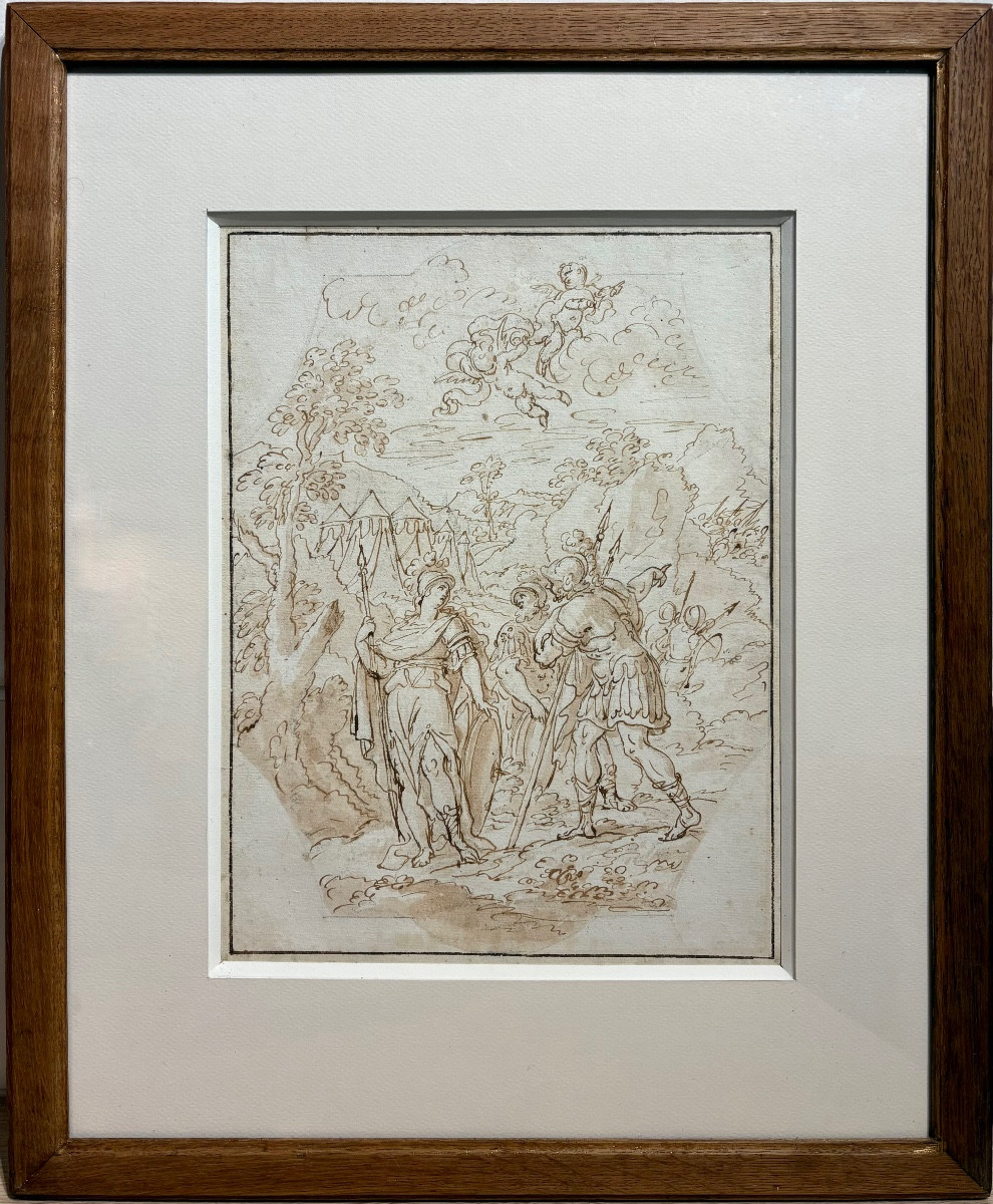 Dessin ancien, école italienne  baroque  fin 17 ème début 18 ème. Antonio Balestra (autour de).