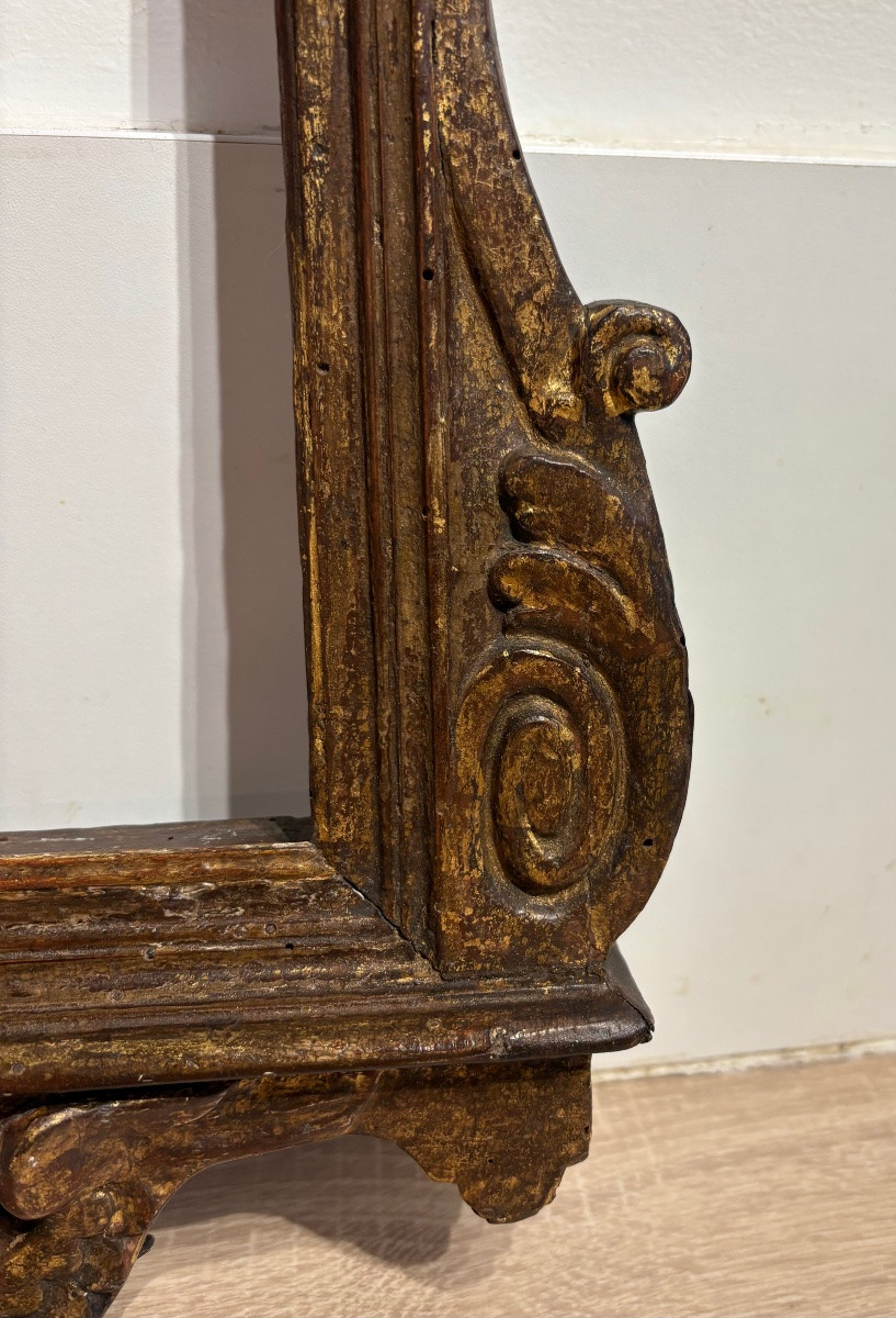 Cadre ancien 17&egrave;me si&egrave;cle  en bois sculpt&eacute;, Putti.-photo-3