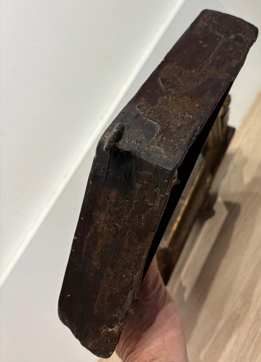 Cadre ancien 17&egrave;me si&egrave;cle  en bois sculpt&eacute;, Putti.-photo-4