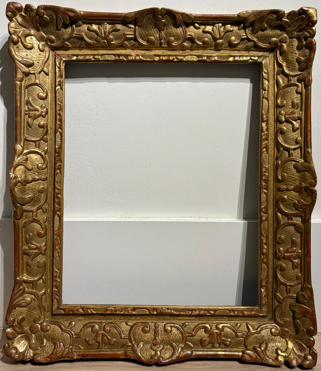 Cadre ancien 18ème Siècle , Bois Sculpté Doré.en