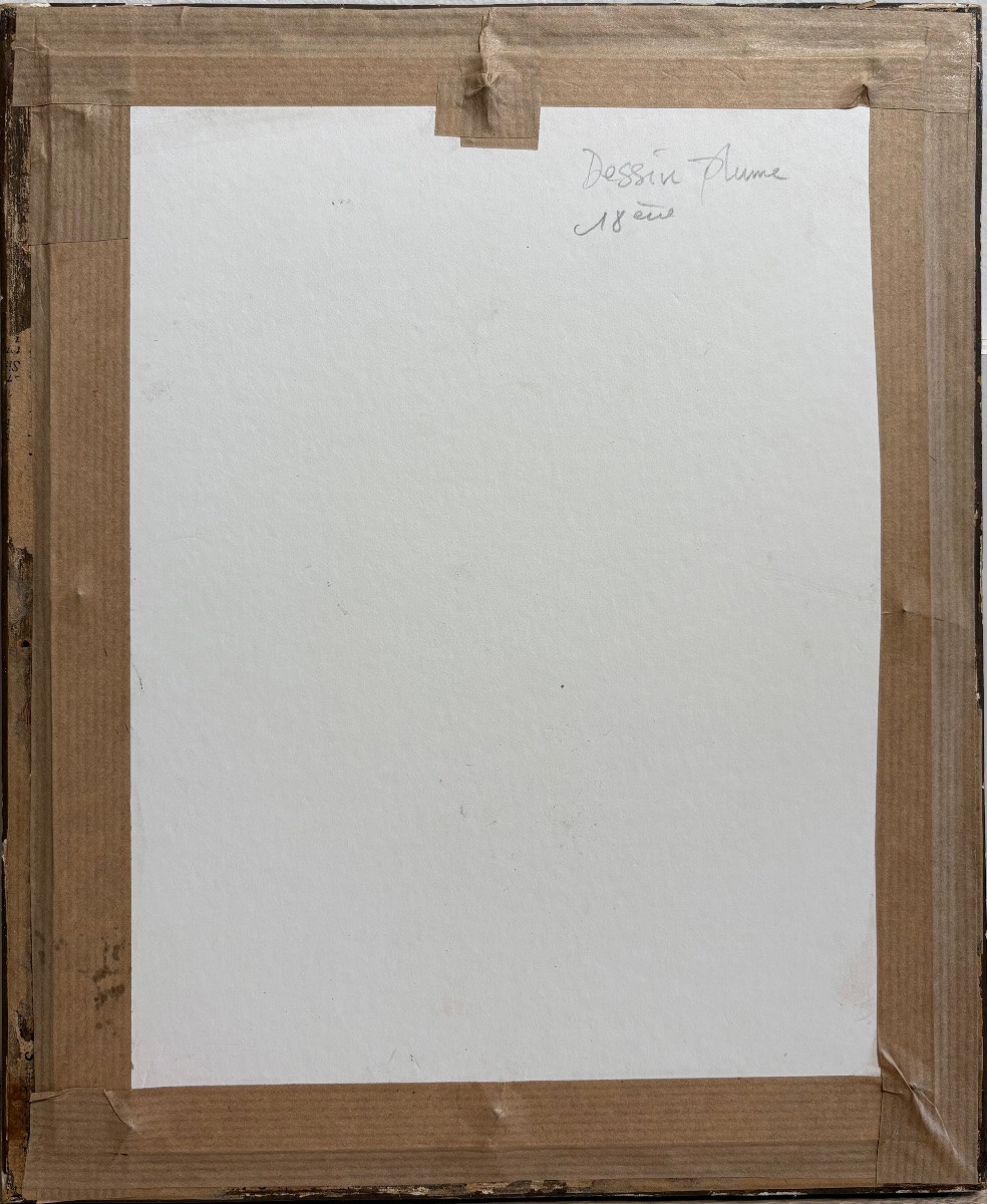 Dessin Ancien, école Française 18ème Siècle-photo-3