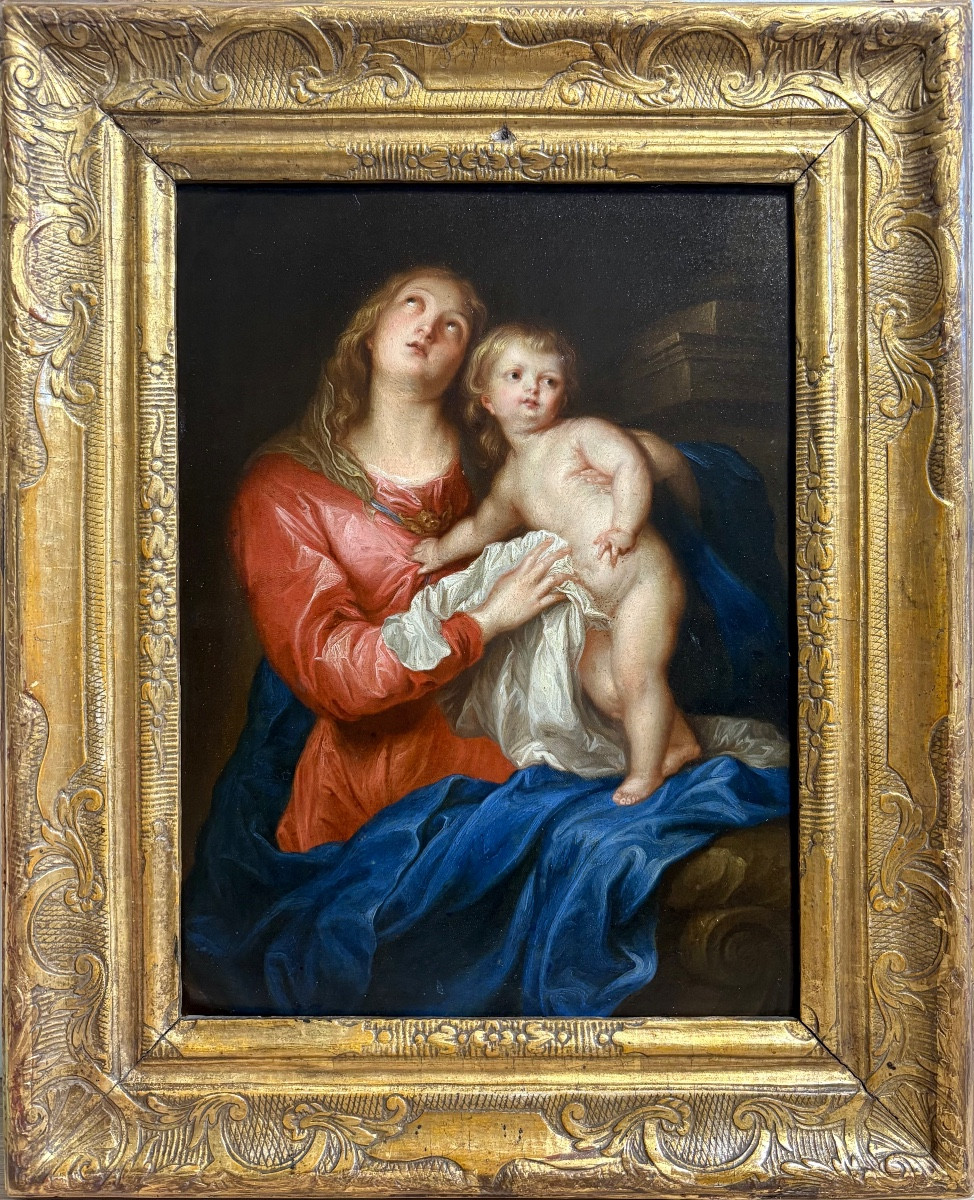 Anton Van Dyck (1599-1651) d'après. Ecole du nord fin 17è début 18è.