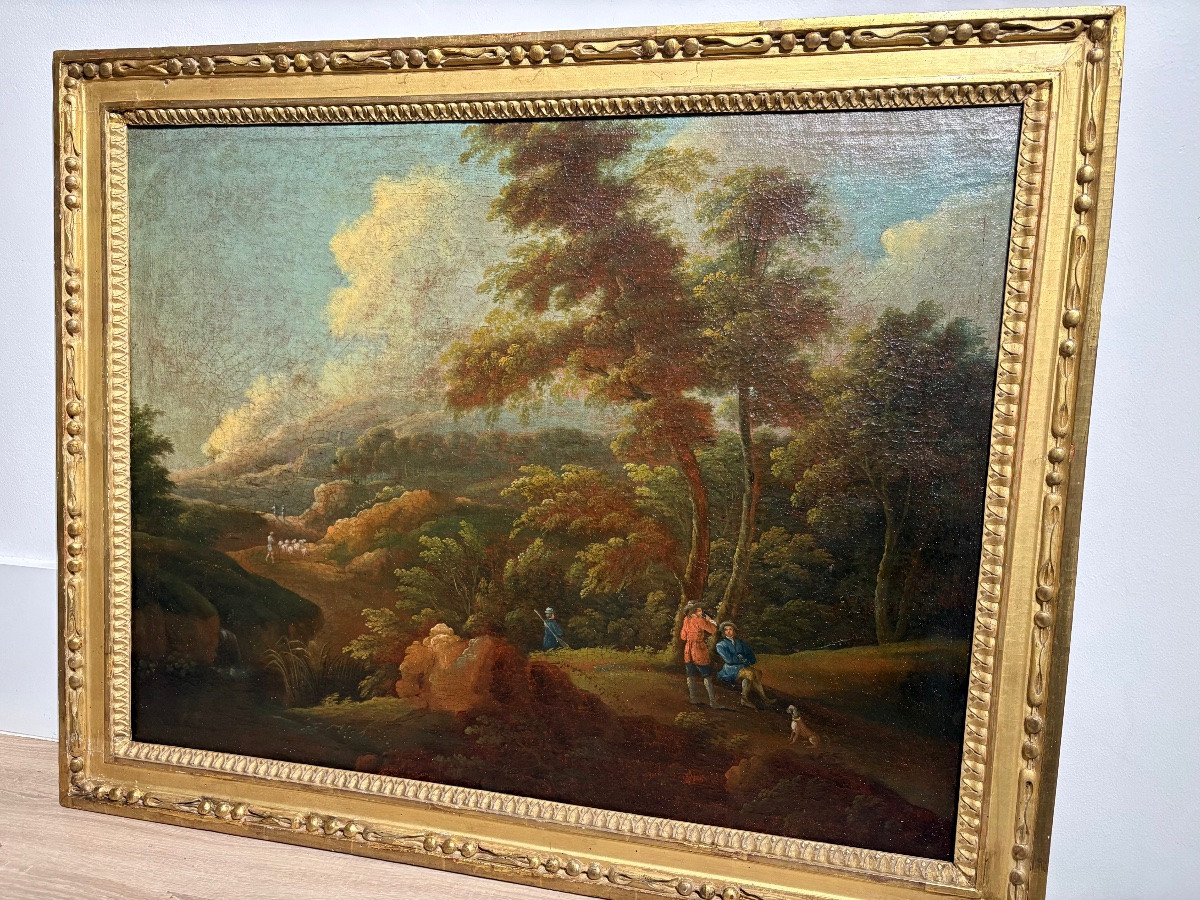 18th Century Dutch School, Oil On Canvas.-photo-1