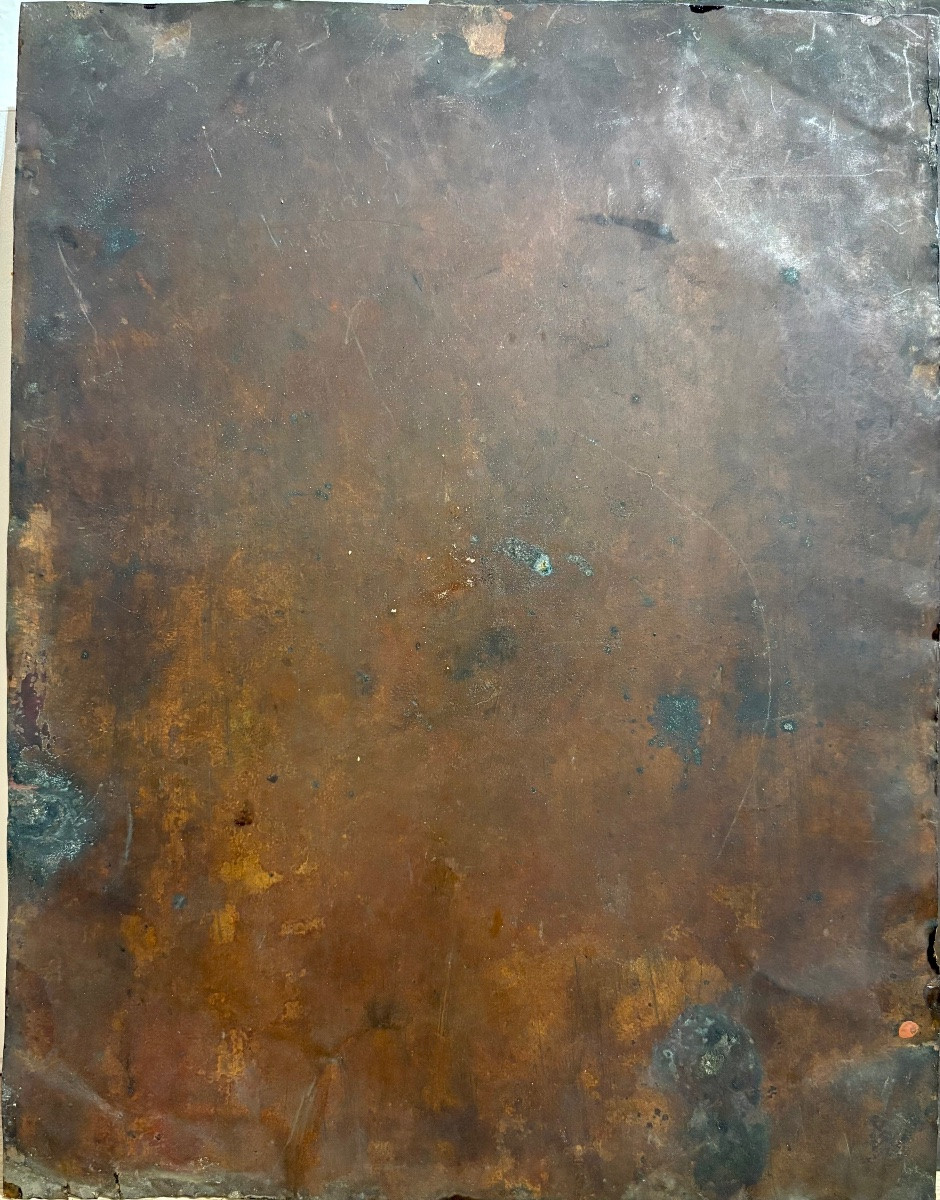 "Joseph et l'enfant Jésus", huile sur cuivre vers 1700-photo-5