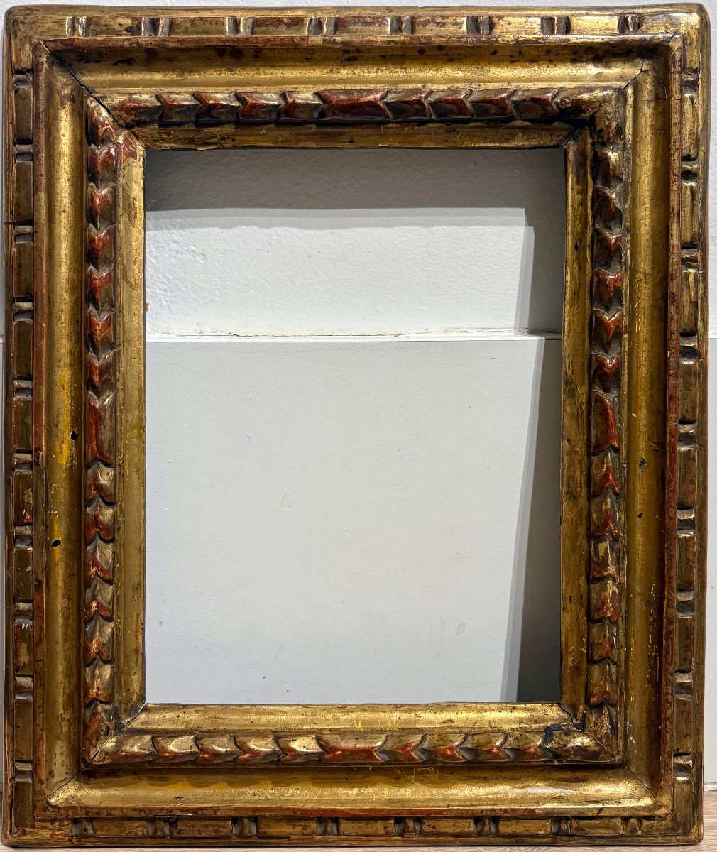 Antique Frame, 18th Century Italy, Gilded Carved Wood.
