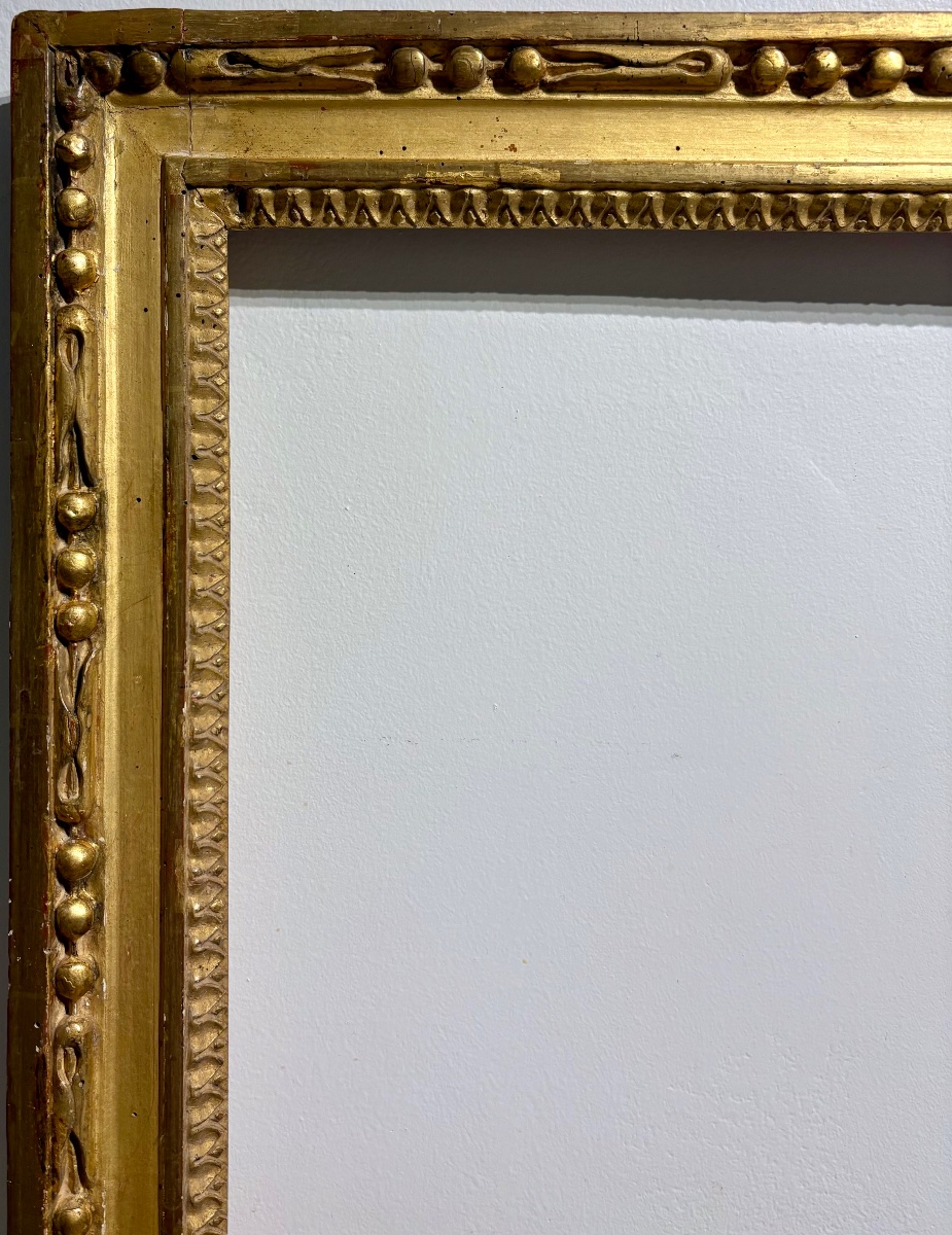 Antique Frame, 18th Century, Gilded Carved Wood.-photo-2