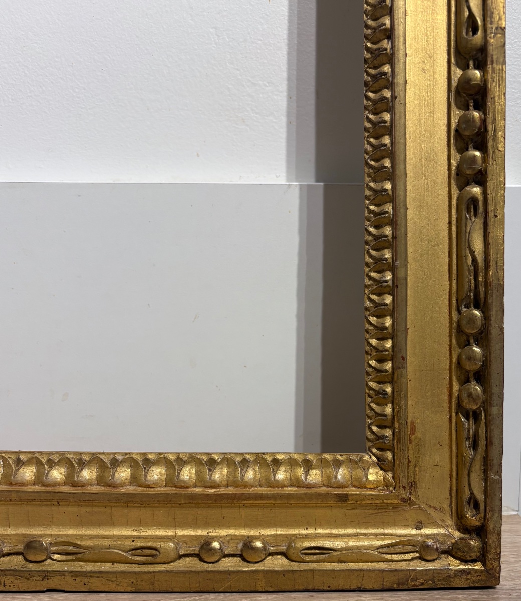Antique Frame, 18th Century, Gilded Carved Wood.-photo-4