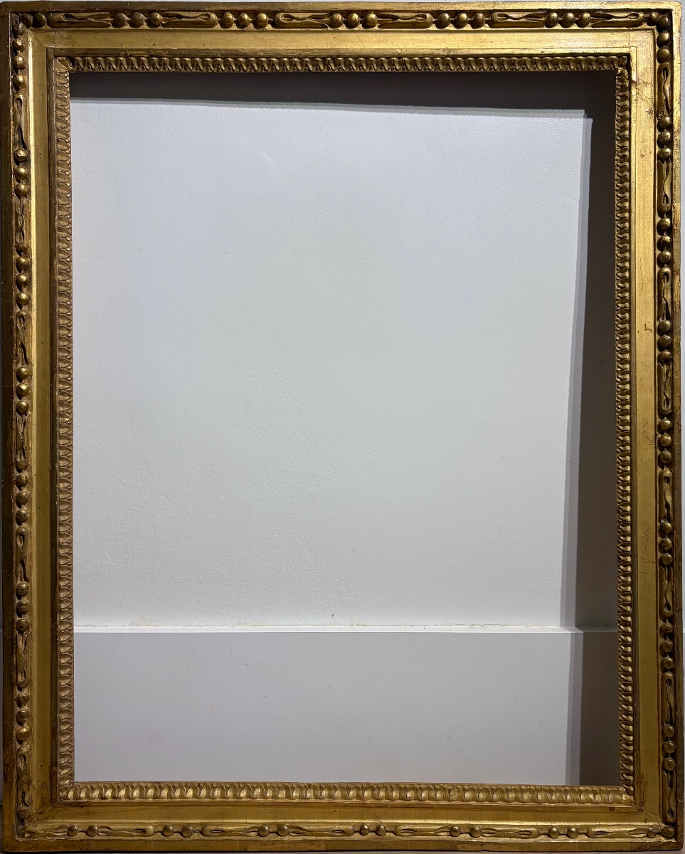 Antique Frame, 18th Century, Gilded Carved Wood.