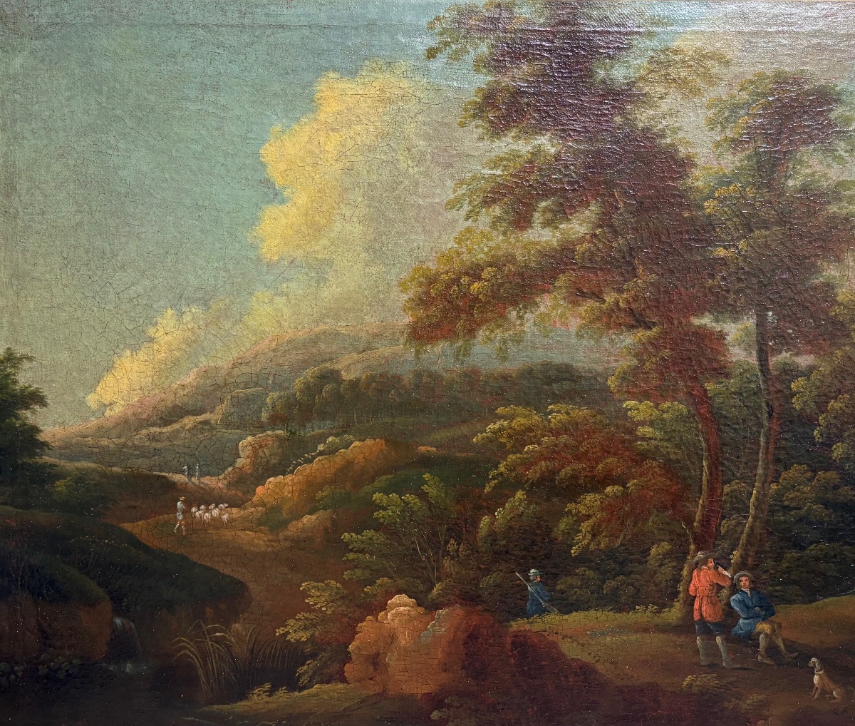 18th Century Dutch School, Oil On Canvas.-photo-2